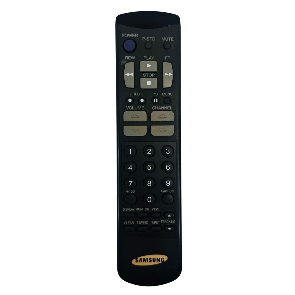 Samsung 3F14-00036-100 VCR TV Remote Control Black Made in Korea Untested